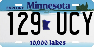 MN license plate 129UCY