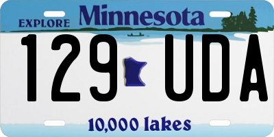 MN license plate 129UDA