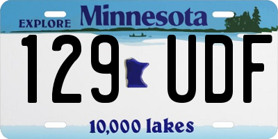 MN license plate 129UDF