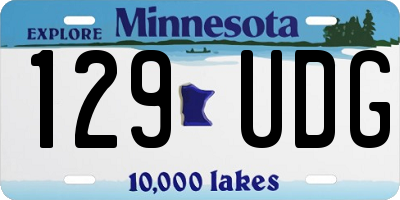 MN license plate 129UDG