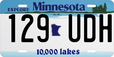 MN license plate 129UDH