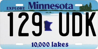 MN license plate 129UDK