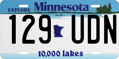 MN license plate 129UDN