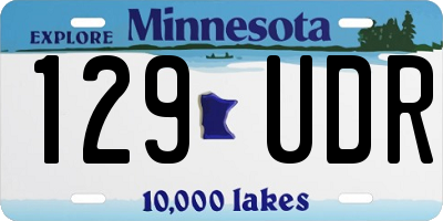 MN license plate 129UDR