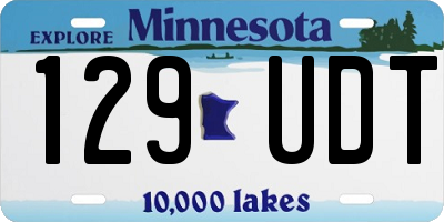 MN license plate 129UDT