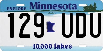 MN license plate 129UDU