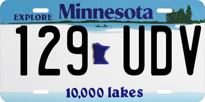 MN license plate 129UDV