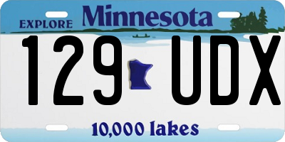 MN license plate 129UDX