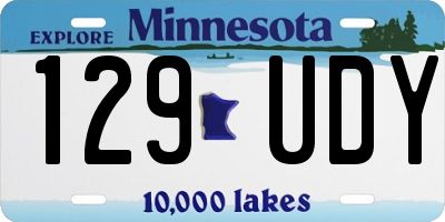 MN license plate 129UDY