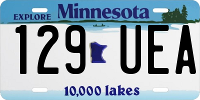 MN license plate 129UEA