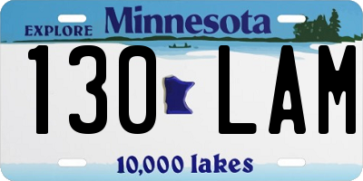 MN license plate 130LAM