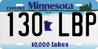 MN license plate 130LBP