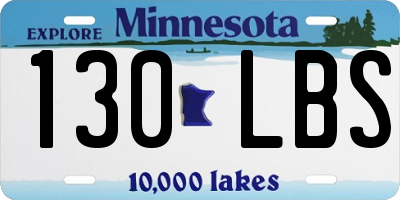 MN license plate 130LBS
