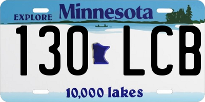 MN license plate 130LCB