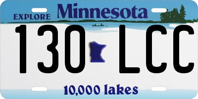 MN license plate 130LCC