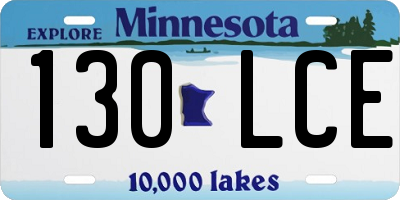 MN license plate 130LCE