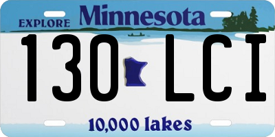 MN license plate 130LCI