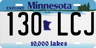 MN license plate 130LCJ