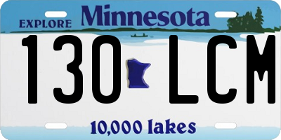 MN license plate 130LCM