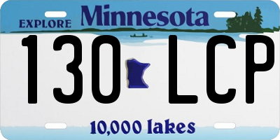 MN license plate 130LCP