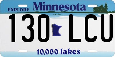 MN license plate 130LCU