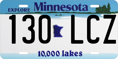 MN license plate 130LCZ