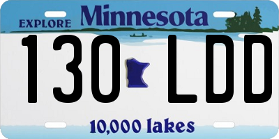 MN license plate 130LDD