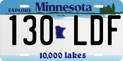 MN license plate 130LDF