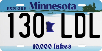 MN license plate 130LDL