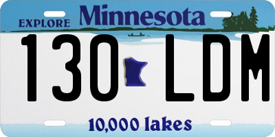 MN license plate 130LDM