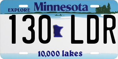 MN license plate 130LDR