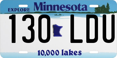 MN license plate 130LDU