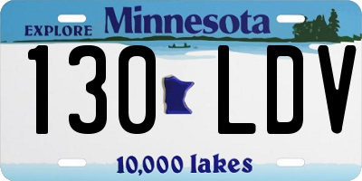 MN license plate 130LDV