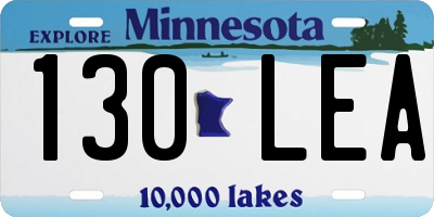 MN license plate 130LEA