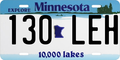 MN license plate 130LEH