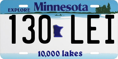 MN license plate 130LEI