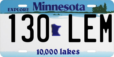 MN license plate 130LEM