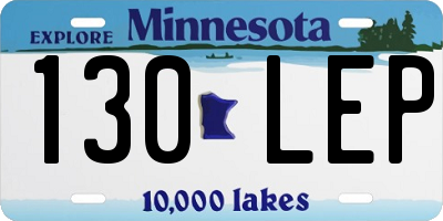 MN license plate 130LEP