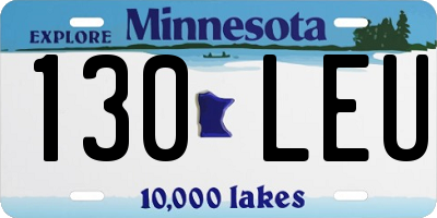 MN license plate 130LEU