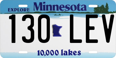 MN license plate 130LEV