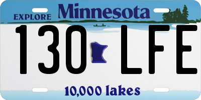 MN license plate 130LFE