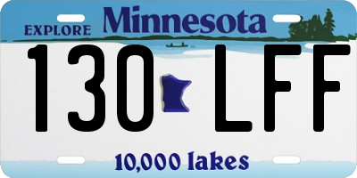 MN license plate 130LFF