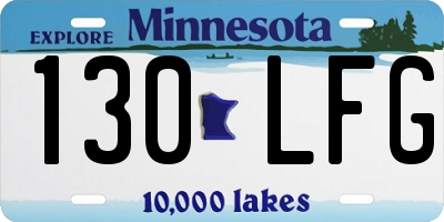 MN license plate 130LFG