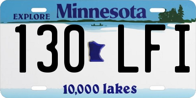 MN license plate 130LFI