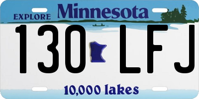 MN license plate 130LFJ