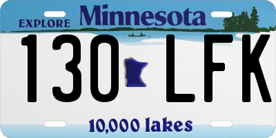MN license plate 130LFK