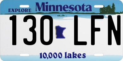 MN license plate 130LFN