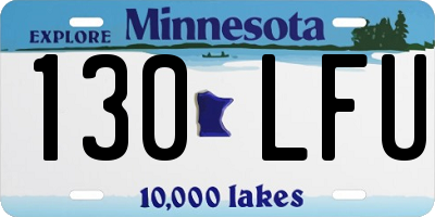 MN license plate 130LFU