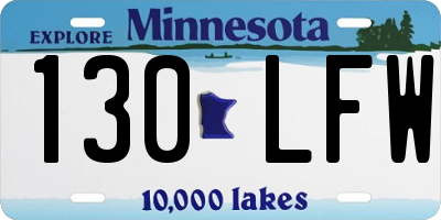 MN license plate 130LFW