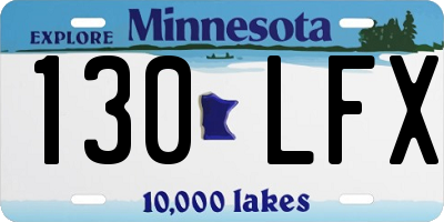 MN license plate 130LFX